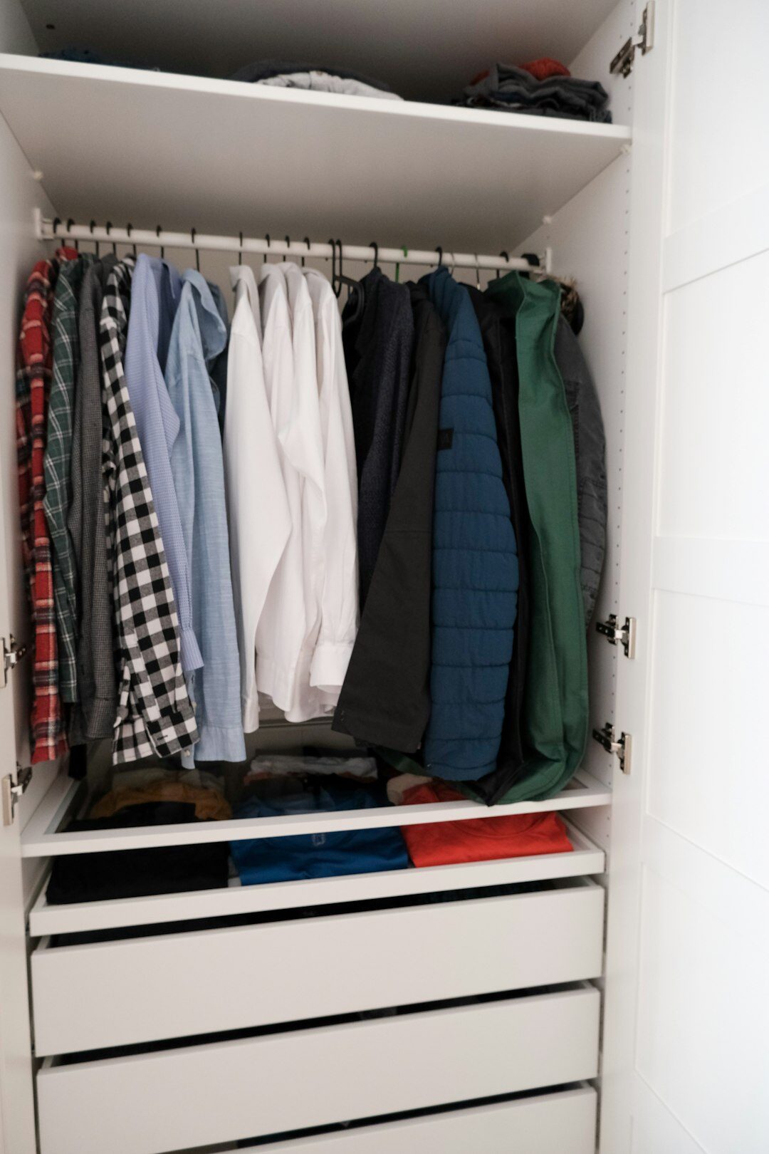 organized bedroom closet